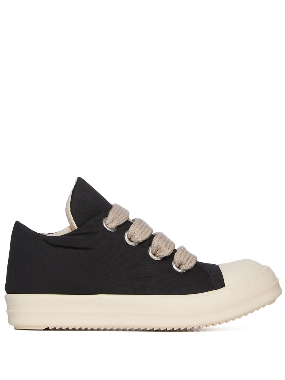 jumbo lace puffer low sneaks snekaers man black - RICK OWENS